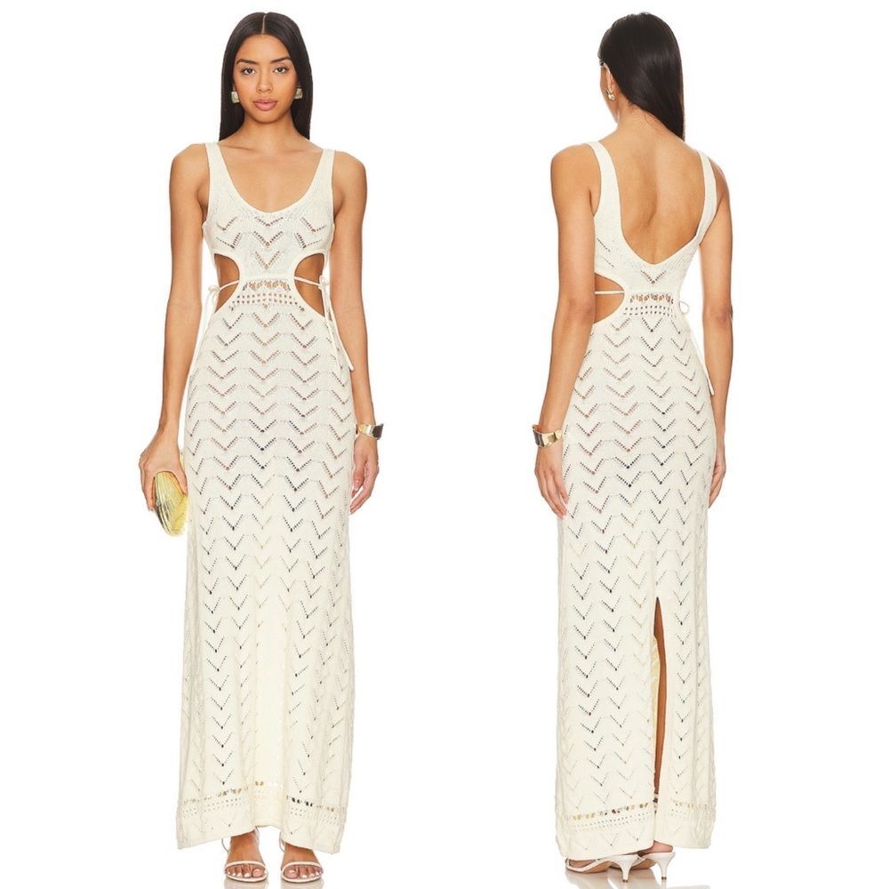 Tularosa Andros Dress in Ivory Size L Retail $225